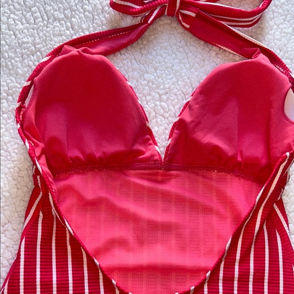 Classic Nautical Red and White One Piece Swimsuit - Picture 6 of 12